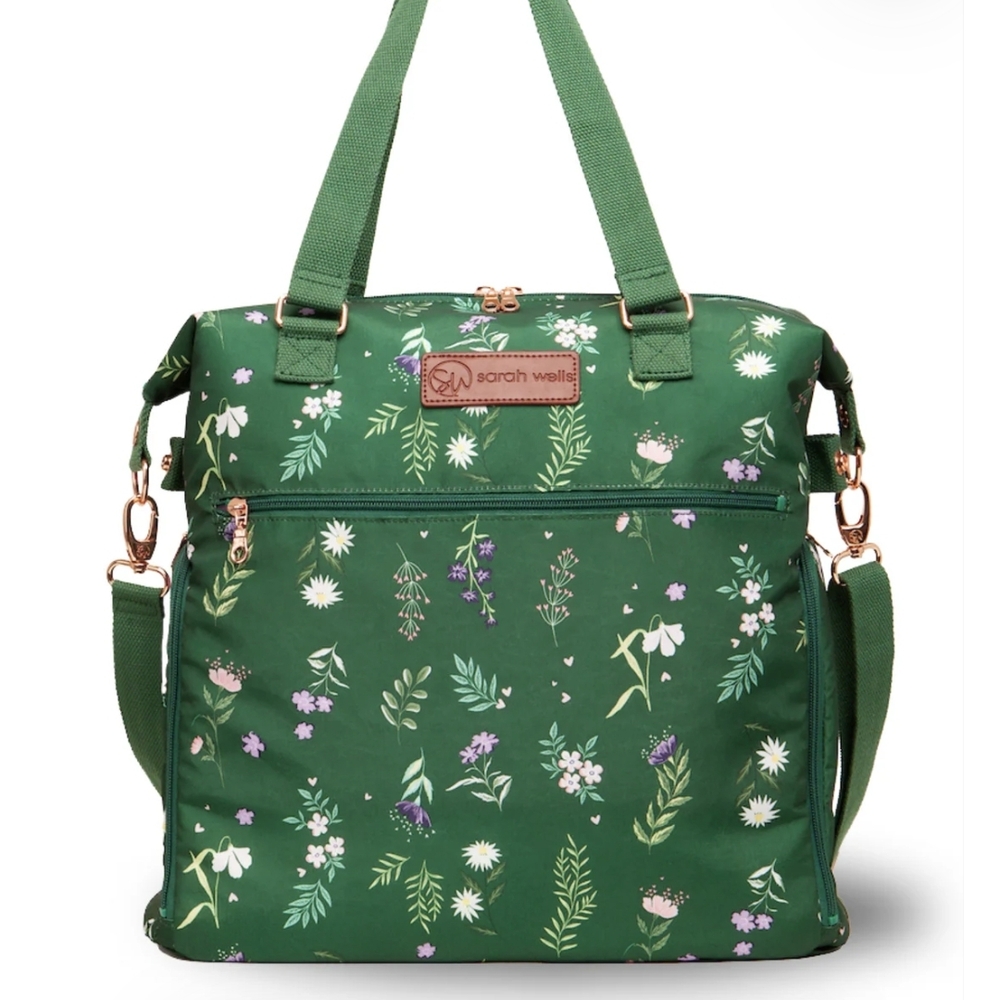 Green Floral Women's Bag
